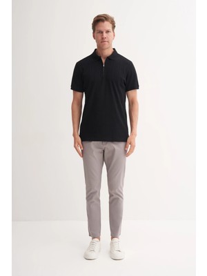 Cazador Polo Yaka Regular Fit Pamuklu Dokulu Tişört 4122