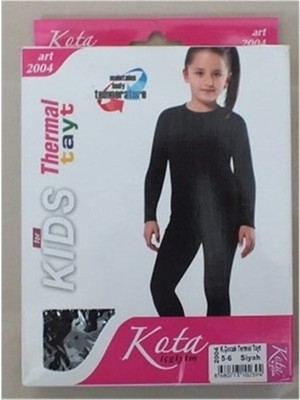 Bonbonetti Kota Siyah Kız Çocuk Termal Tayt