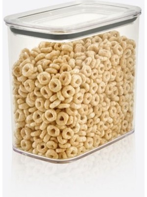 Online Home Market Deyhome 1500 ml Düz Desenli Şeffaf Dikdörtgen Food Container Saklama Kabı (Bpa Free)