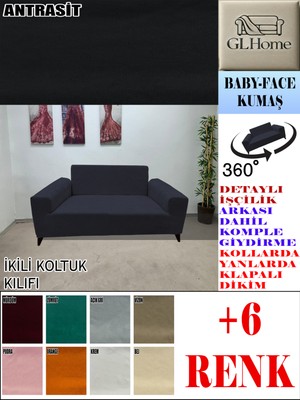 Baby Face Kumaş Çift Kişilik Komple Giydirme 2'li Kanepe, Bohem,porto, Vb Model Koltuk Kılıfı