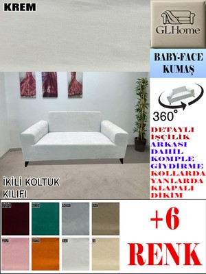 Baby Face Kumaş Çift Kişilik Komple Giydirme 2'li Kanepe, Bohem,porto, Vb Model Koltuk Kılıfı