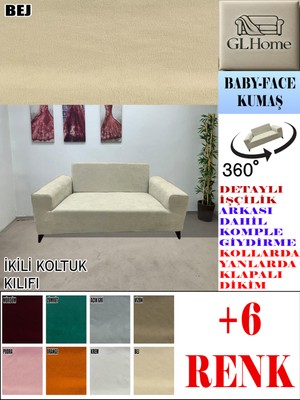 Baby Face Kumaş Çift Kişilik Komple Giydirme 2'li Kanepe, Bohem,porto, Vb Model Koltuk Kılıfı