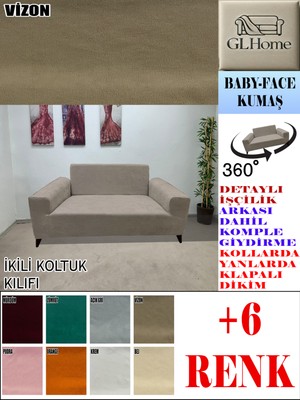 Baby Face Kumaş Çift Kişilik Komple Giydirme 2'li Kanepe, Bohem,porto, Vb Model Koltuk Kılıfı