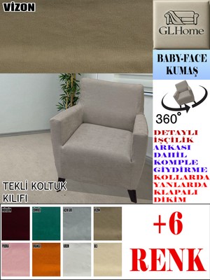 Baby Face Kumaş Tekli Komple Giydirme Tekli & Berjer , Bohem, Porto, Vb Model Koltuk Kılıfı