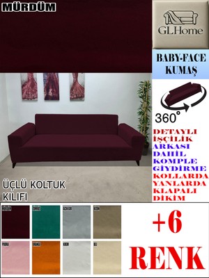 Baby Face Kumaş 3 Lü Komple Giydirme Kanepe & Çekyat, Bohem, Porto, Vb. Model Koltuk Kılıfı