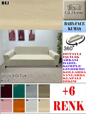 Baby Face Kumaş 3 Lü Komple Giydirme Kanepe & Çekyat, Bohem, Porto, Vb. Model Koltuk Kılıfı