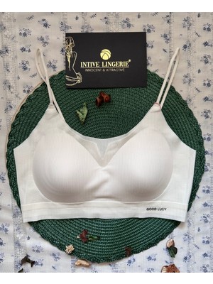 Valentina Fitilli Ince Askılı Hafif Destekli Kopçasız Dikişsiz Lazer Kesim Bralet/sütyen/büstiyer