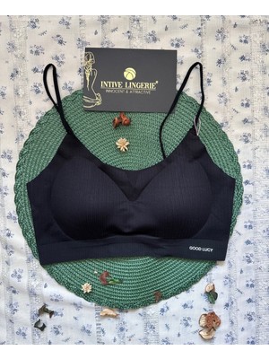 Valentina Fitilli Ince Askılı Hafif Destekli Kopçasız Dikişsiz Lazer Kesim Bralet/sütyen/büstiyer