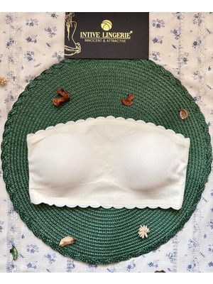 Hazel Silikonlu Askısız Balensiz Lazer Kesim Dikişsiz Çıkarılabilir Padli Ithal Straplez Sütyen