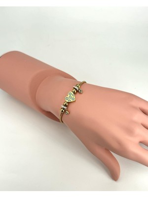 Kalpli Çelik Pandora Bileklik (Gold) Blk 211117