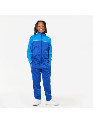 Decathlon Çocuk Eşofman Takımı Mavi/Beyaz 8-9 Yaş Nefes Alabilir ve Rahat Kullanım