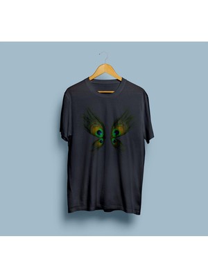 Oversize Kelebek Kanadı Tasarım Unisex T-Shirt
