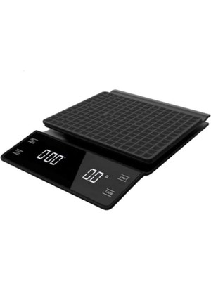 Zaman Ayarlı Hassas Mutfak Tartısı, Dokunmatik Panel, Siyah Renk
