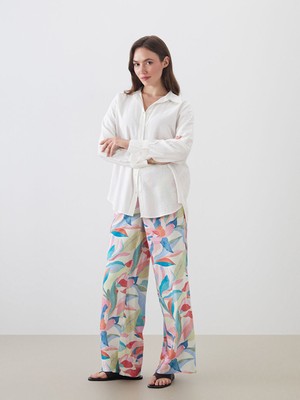 Lc Waikiki Yeni Sezon Beli Lastikli Desenli Kadin Pantolon - S5PB06Z8