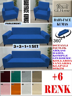 Baby Face Kumaş 3+3+1+1 Komple Giydirme Kanepe&çekyat, Bohem, Porto, Vb. Model Koltuk Kılıfı
