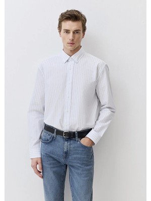 Erkek Beyaz M0211553-90906 Çizgili Gömlek