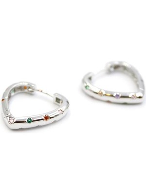 Kalp Küpe - Gümüş