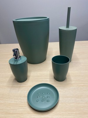 Primanova Pure 5 Parça Banyo Seti Kolay Temizlik ve Estetik Nil Yeşili Renk Seçeneği