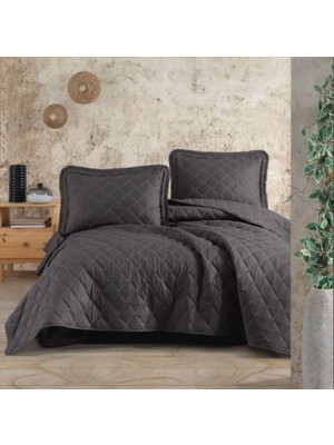 Çift Kişilik Yatak Örtüsü Tafana V1 Antrasit