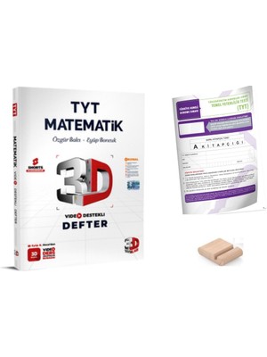 3D Tyt Matematik Video Destekli Defter - Yks 2026 + Telefon Tutucu + Tyt Deneme
