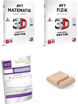 3D Ayt Matematik Fizik Video Destekli Defter - Yks 2026 + Telefon Tutucu + Tyt Deneme