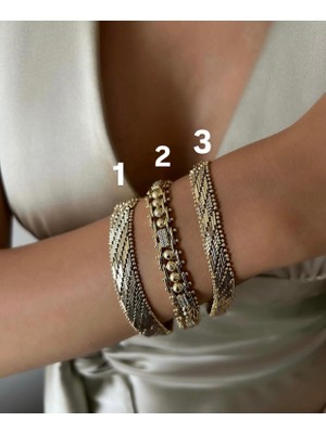 Xuping 14 K Altın Rengi Vip Seri Hasır Bileklik 19,5 cm 1numaralı Ürün