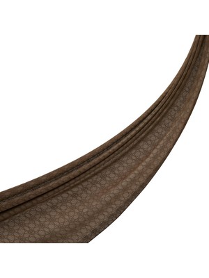 Ipekevi Dört Mevsim Monogram Desen Şal 04356-KOYU Vizon