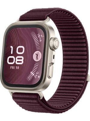 Huawei Watch Fit 4 / Watch Fit 4 Pro Uyumlu Spor Loop Kordon Hasır Örgü Kayış Cırt Cırtlı Velcro