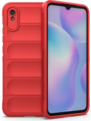 MobaxAksesuar Xiaomi Redmi 9A Kılıf Elde Tutma Kolaylıkla Kaydırmaz Kenar Line Dizayn Optietnik Kapak