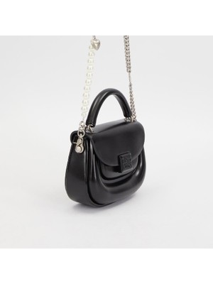 Levidor Siyah Kalpli Taş Askılı Kadın Klasik El Çantası