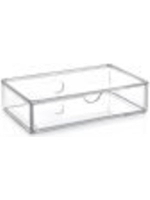 Şeffaf Turkuaz Makyaj ve Takı Çekmecesi Düzenleyici Kutu