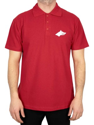 Göktürk Kurt Polo Yaka Kırmızı Tişört