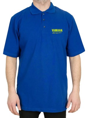 Yamha Revs Your Heart Polo Yaka Mavi Tişört