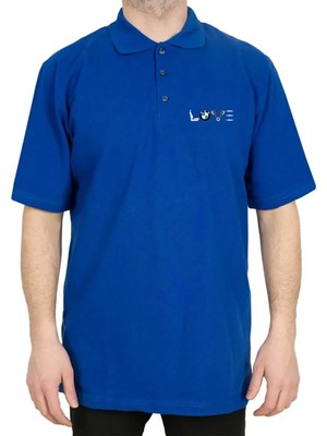 Bmw Love Polo Yaka Mavi Tişört