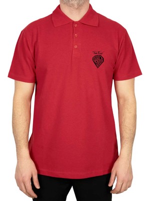 Pink Floyd Crazy Diamond Polo Yaka Kırmızı Tişört