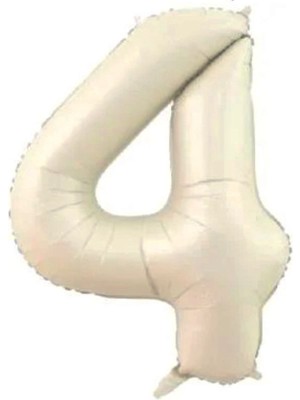 4 Rakam Krem Folyo Balon 75 cm Folyo Balon