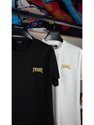 Logo Nakış Detaylı Erkek T-Shirt Nw