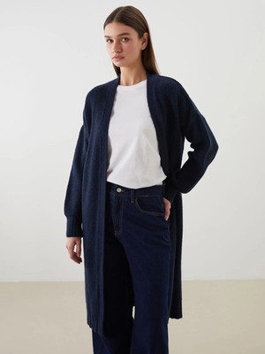 Lcw Modest  Şal Yaka Oversize Kadın Triko Hırka  (W5)