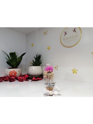 Çiçekli Fanus Söz, Nişan, Düğün, Kına, Nikah,hediyelik -15 Adet