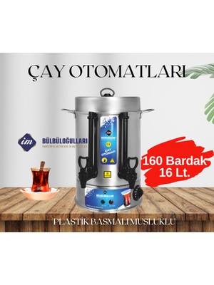 160 Bardak Plastik Basmalı Musluk Çay Otomatı