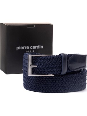 Pierre Cardin Lacivert Örgü Erkek Kemer PC-1745P6Z