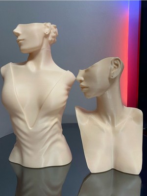 Çok Renkli 2'li Takı Manken Seti, Dekoratif ve Organizer Standı