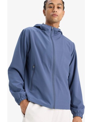 DeFacto Su İtici Regular Fit Kapüşonlu Fermuarlı Yağmurluk E9218AX25AU