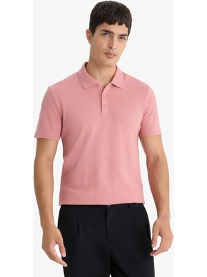 DeFacto Slim Fit Dar Kesim Polo Yaka Kısa Kollu Pamuklu Modal Karışımlı Basic Düz Tişört M6609AZ25SP