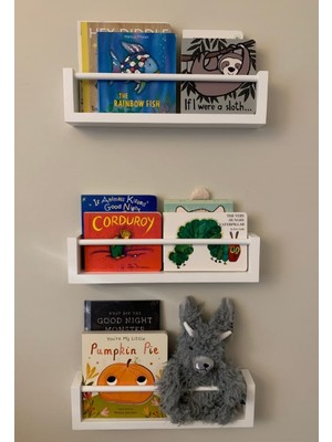 3x 40CM Mdf Baby Room Organizer Eğitici Montessori Raf Kitaplık Baharatlık Banyo Düzenleyici