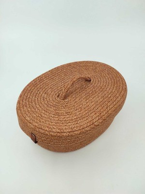 El Dokuma Oval Jüt Sepet, Banyo ve Mutfak Düzenleyici, 30X25X10 cm