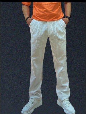 Baggy Keten.pantolon Pileli Bel Lastikli ve Kemerli Yeni Trend