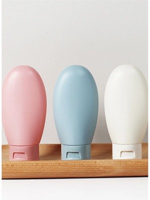 3'lü Çok Renkli Seyahat Şişe Seti, Doldurulabilir ve Taşıması Kolay, 60ML