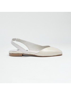 Hakiki Deri Arkası Açık Kadın Babet