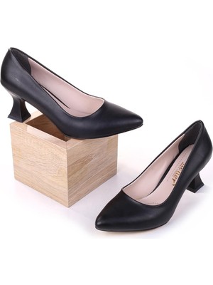 Papuç Sepeti 801 Kadın 6 cm Topuklu Klasik Ayakkabı